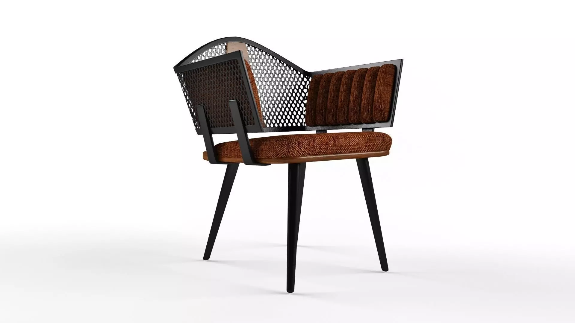 Loft Metal Chair Low-poly 3D model