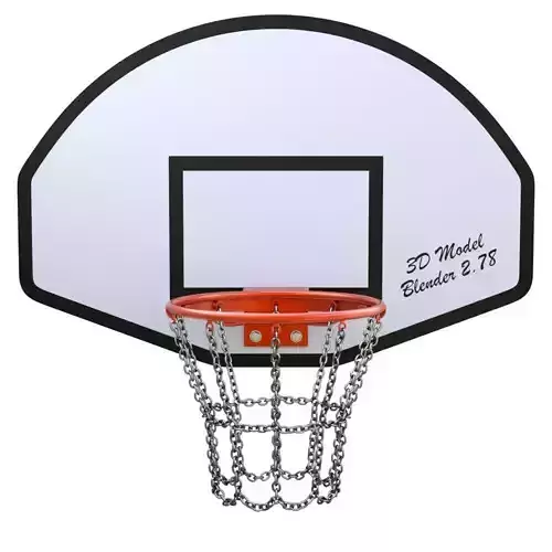 Basketball Hoop With Chain Net 3D model