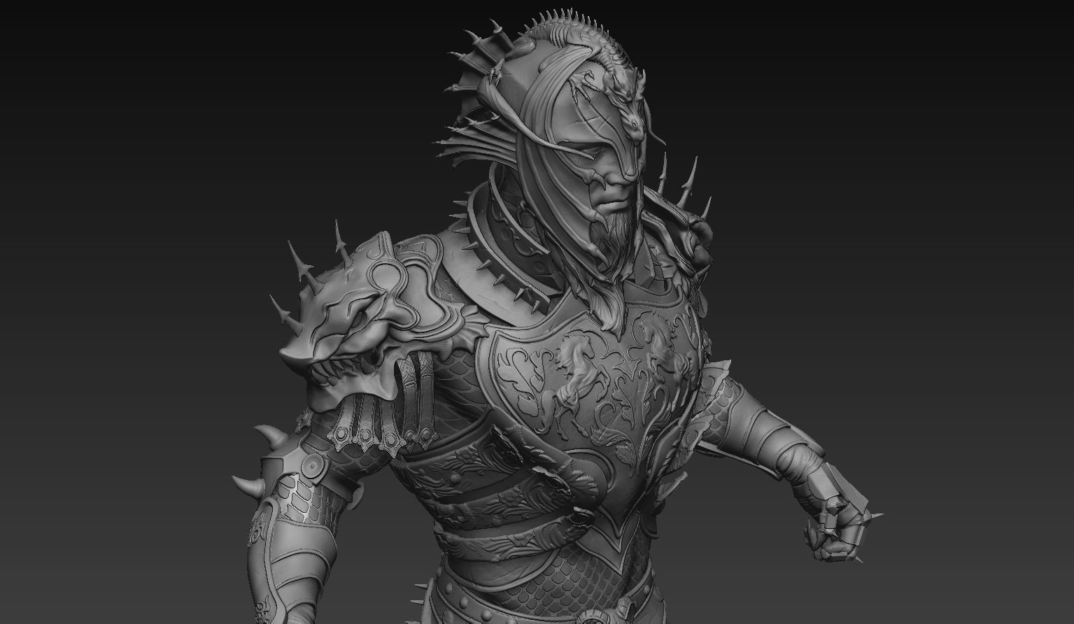 Dragon Rider Zbrush  3D model_10