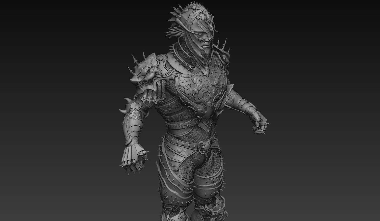 Dragon Rider Zbrush  3D model_9