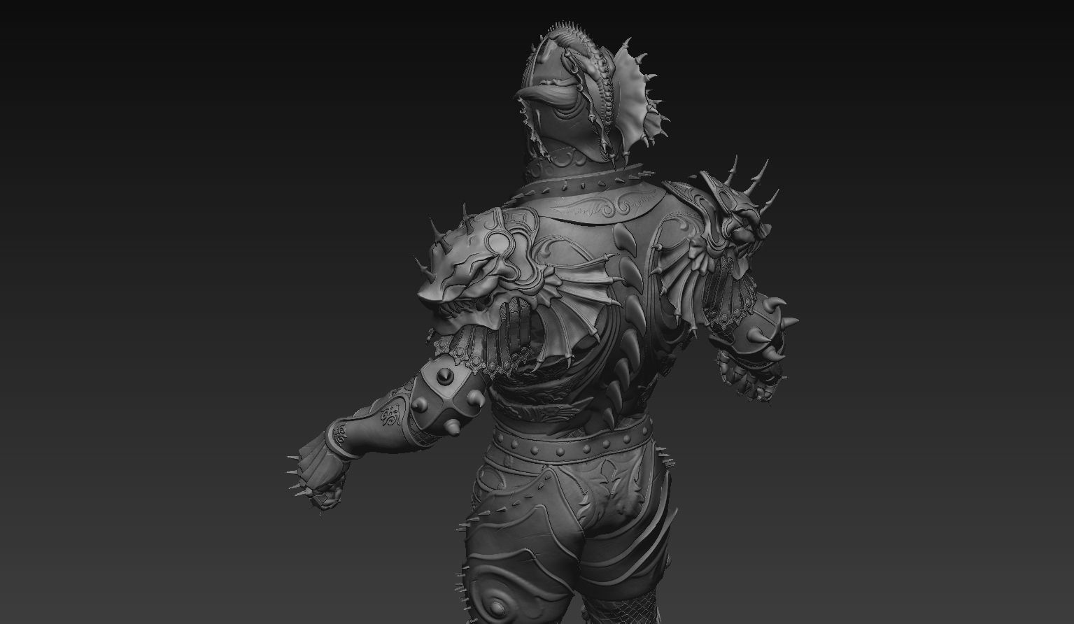 Dragon Rider Zbrush  3D model_6