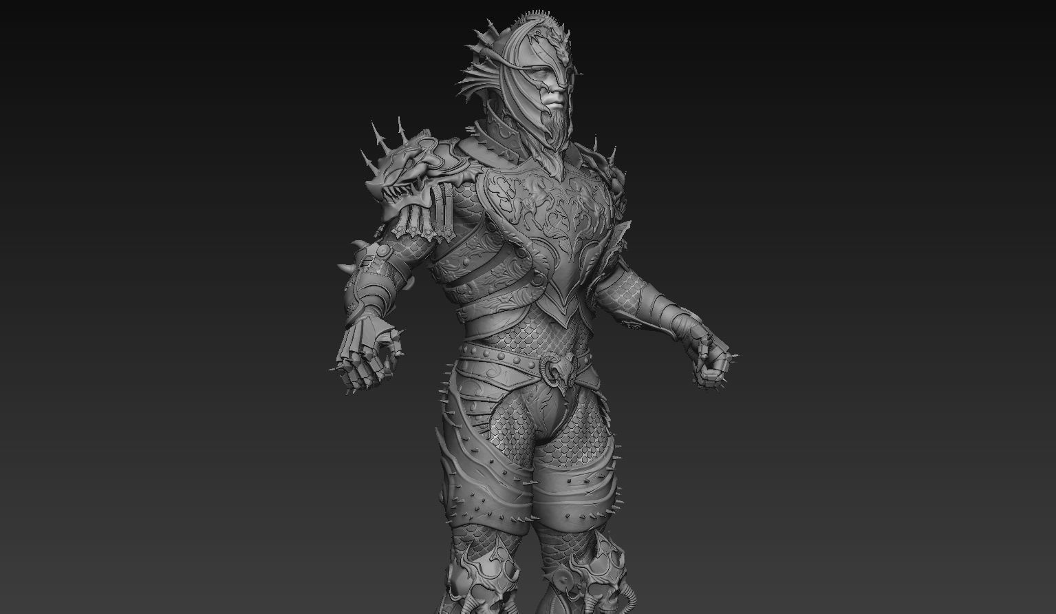Dragon Rider Zbrush  3D model_8