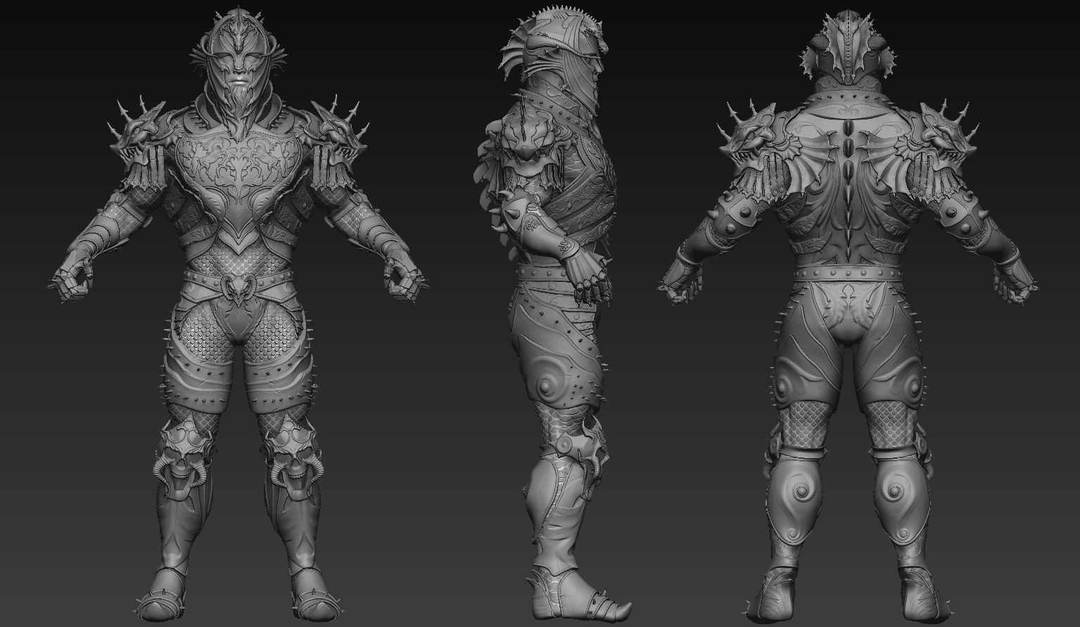 Dragon Rider Zbrush  3D model_15