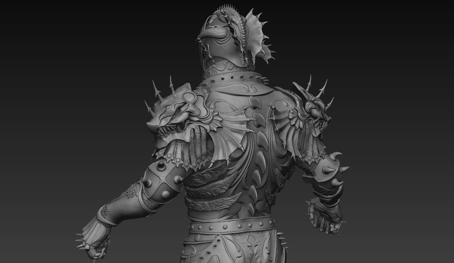 Dragon Rider Zbrush  3D model_11