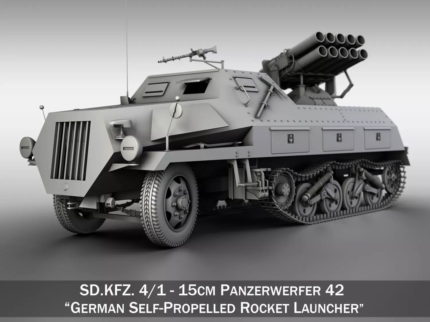 SDKFZ 4 - Panzerwerfer 42 3D model_0