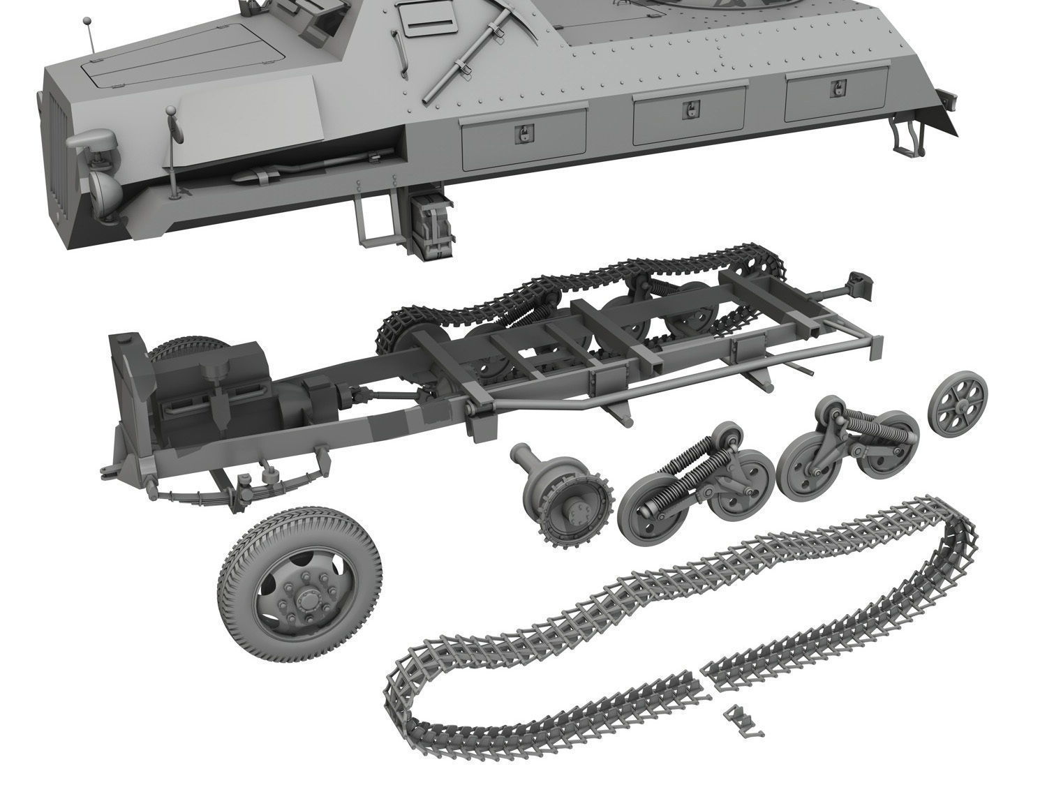 SDKFZ 4 - Panzerwerfer 42 3D model_9