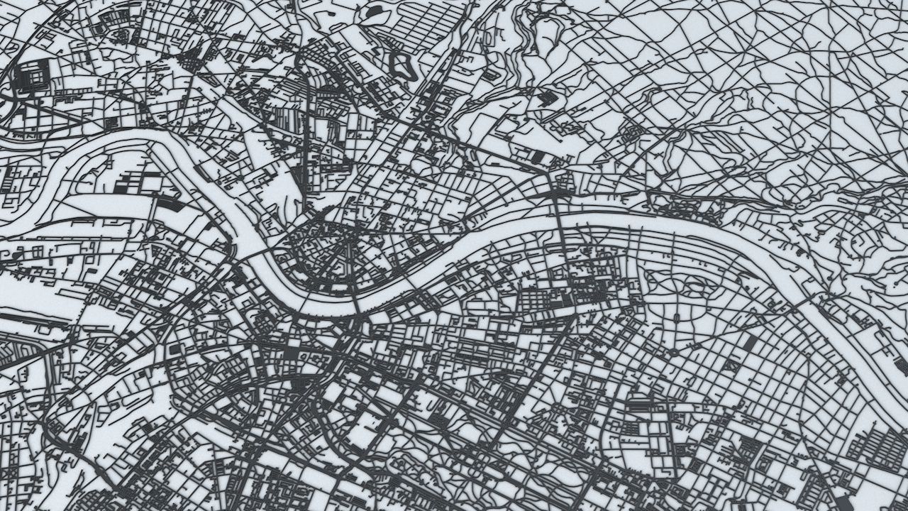 Dresden Road Network and Streets 3D model_5