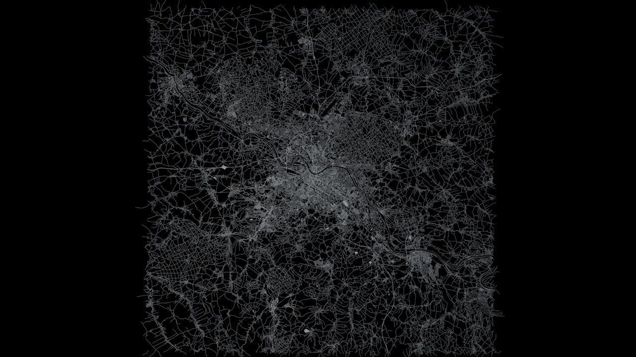 Dresden Road Network and Streets 3D model_6