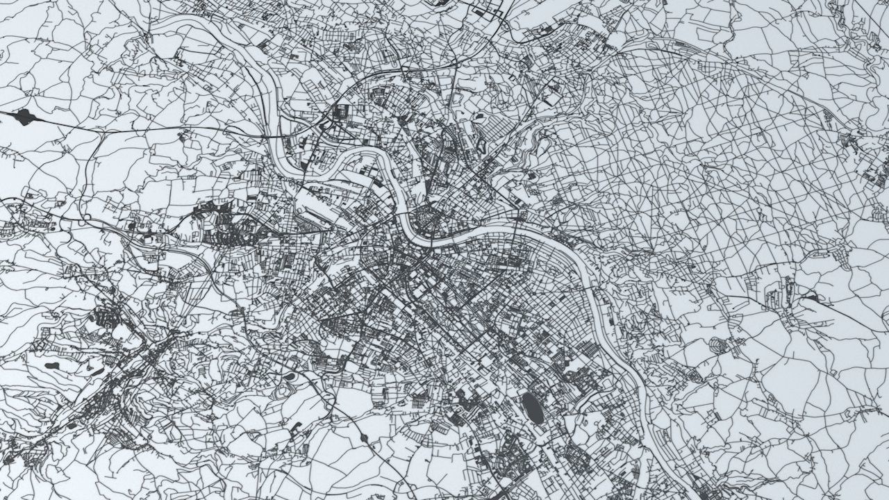 Dresden Road Network and Streets 3D model_2