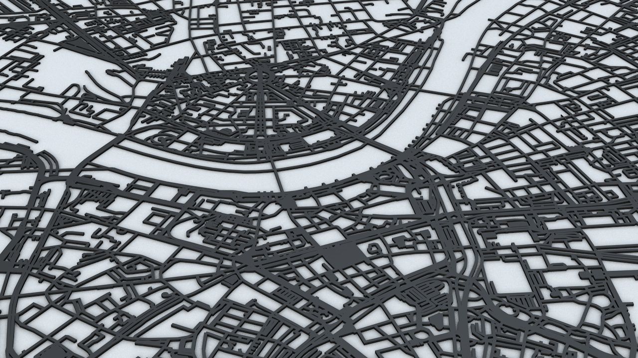 Dresden Road Network and Streets 3D model_3