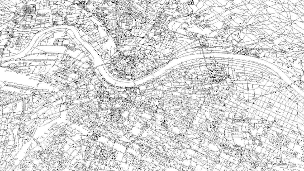 Dresden Road Network and Streets 3D model_8