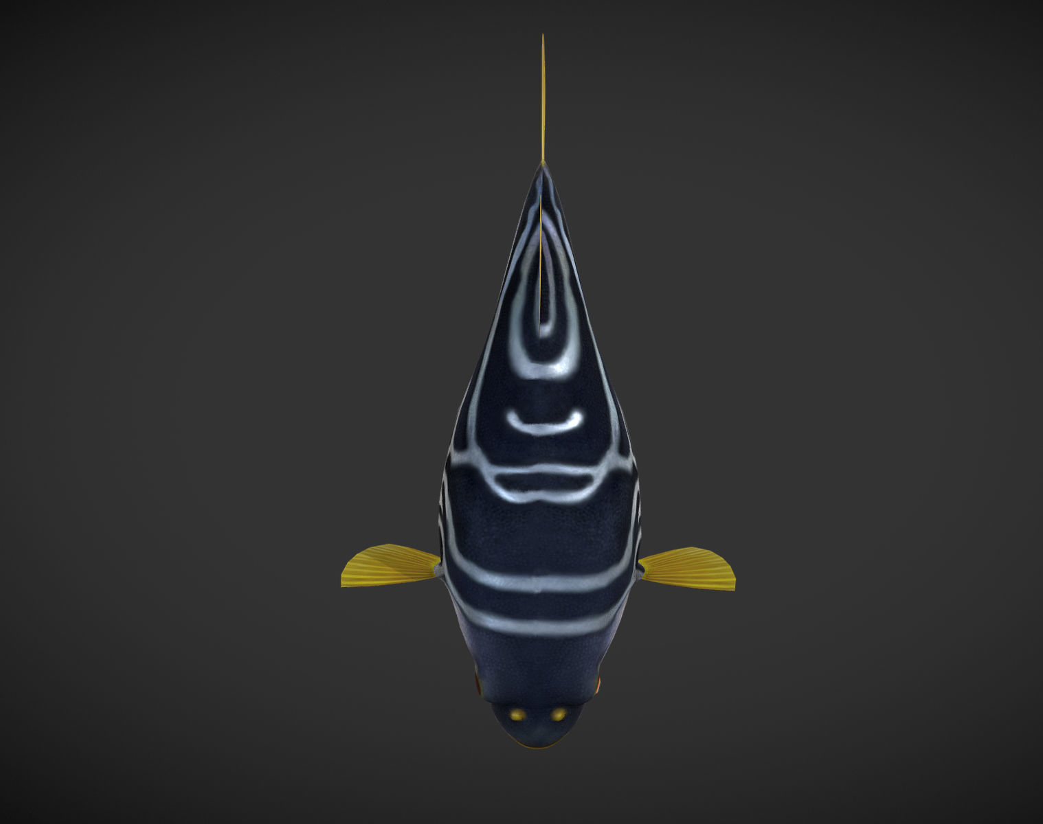 Puffer fish Low-poly 3D model_5