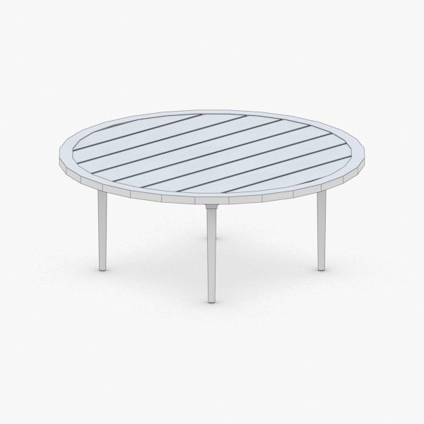 0933 - Outdoor Table Low-poly 3D model_3