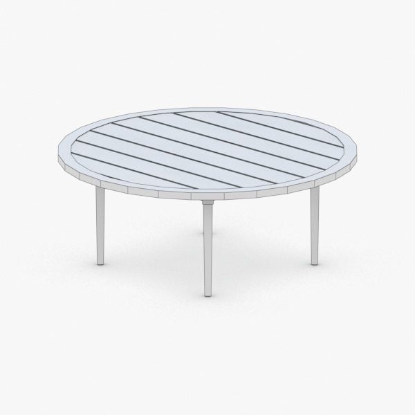 0933 - Outdoor Table Low-poly 3D model_4