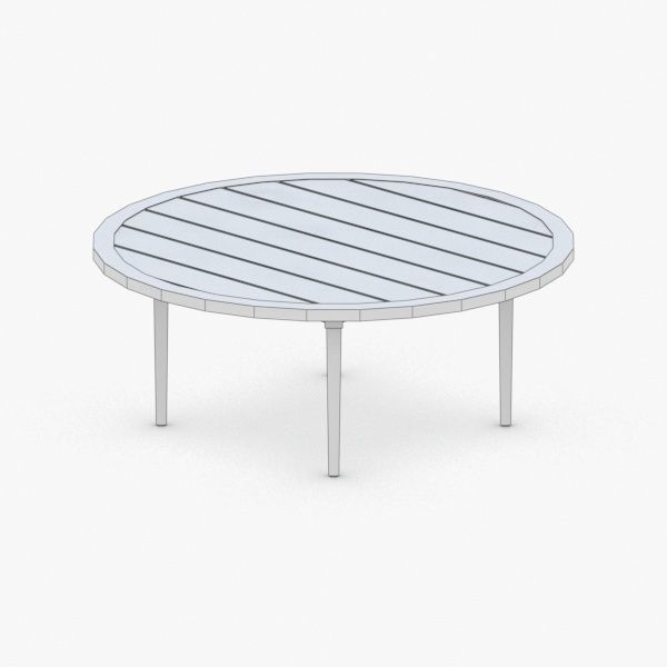 0933 - Outdoor Table Low-poly 3D model_2