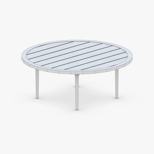 0933 - Outdoor Table Low-poly 3D model_1