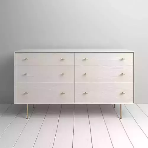 West Elm Modernist Wood Lacquer Dresser Winter Wood 3D model