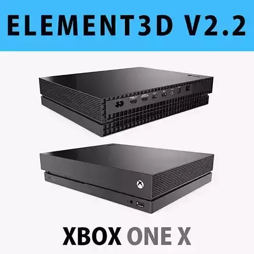E3D - XBox One X Console 3D model