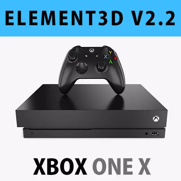E3D - Xbox One X Console  Controller 3D model_0