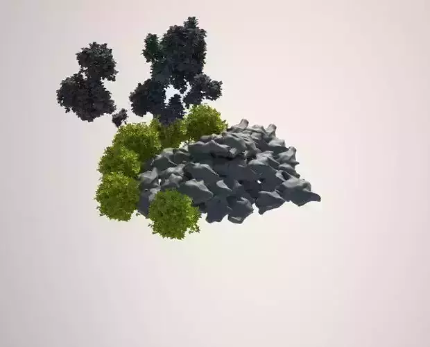 Rocks And Trees 3D model