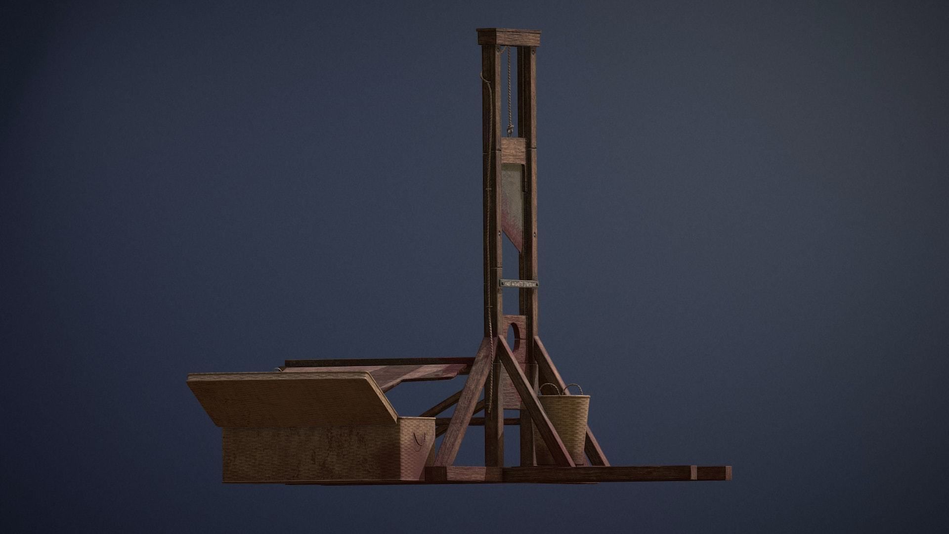 Guillotine game-ready asset Free low-poly 3D model_14