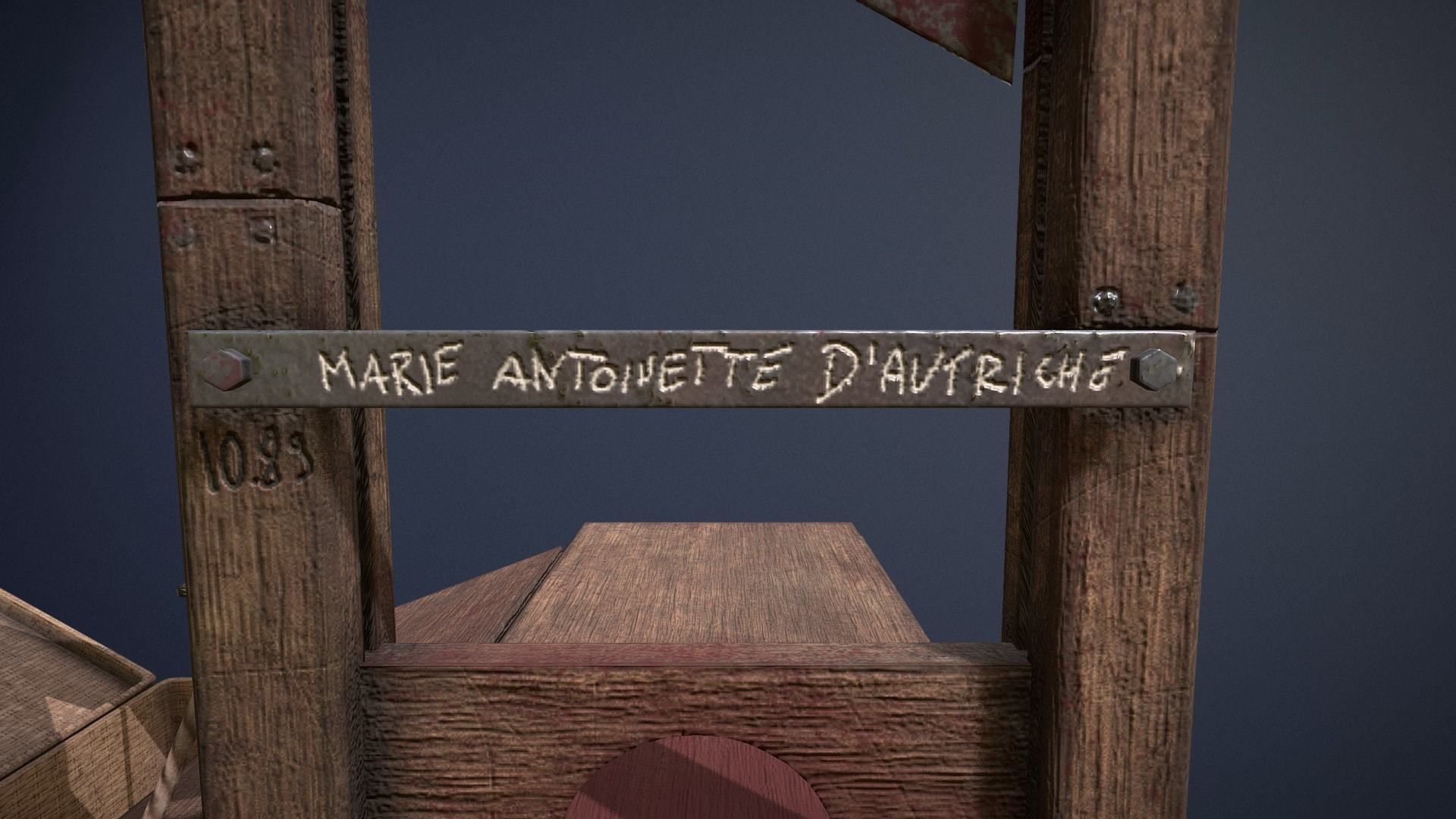 Guillotine game-ready asset Free low-poly 3D model_16