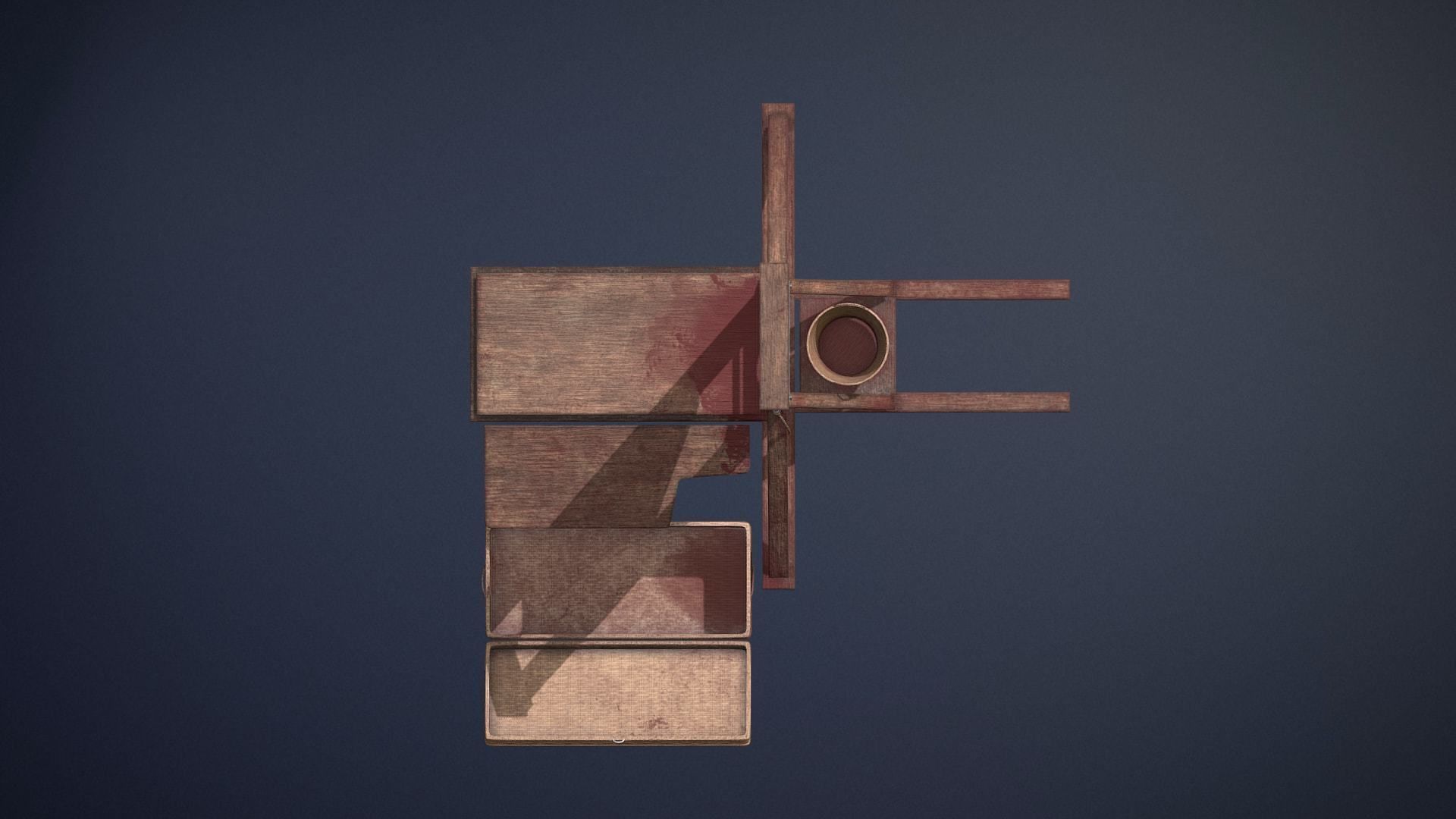 Guillotine game-ready asset Free low-poly 3D model_15