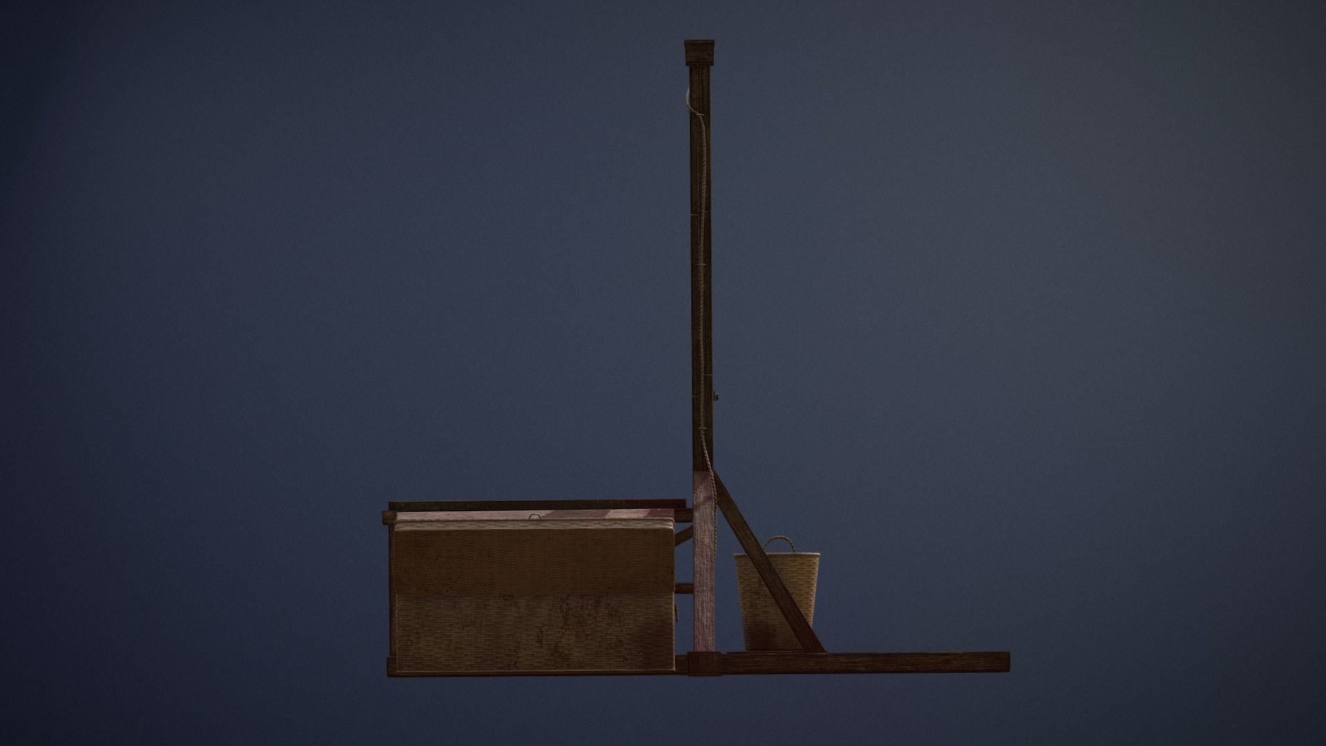 Guillotine game-ready asset Free low-poly 3D model_13