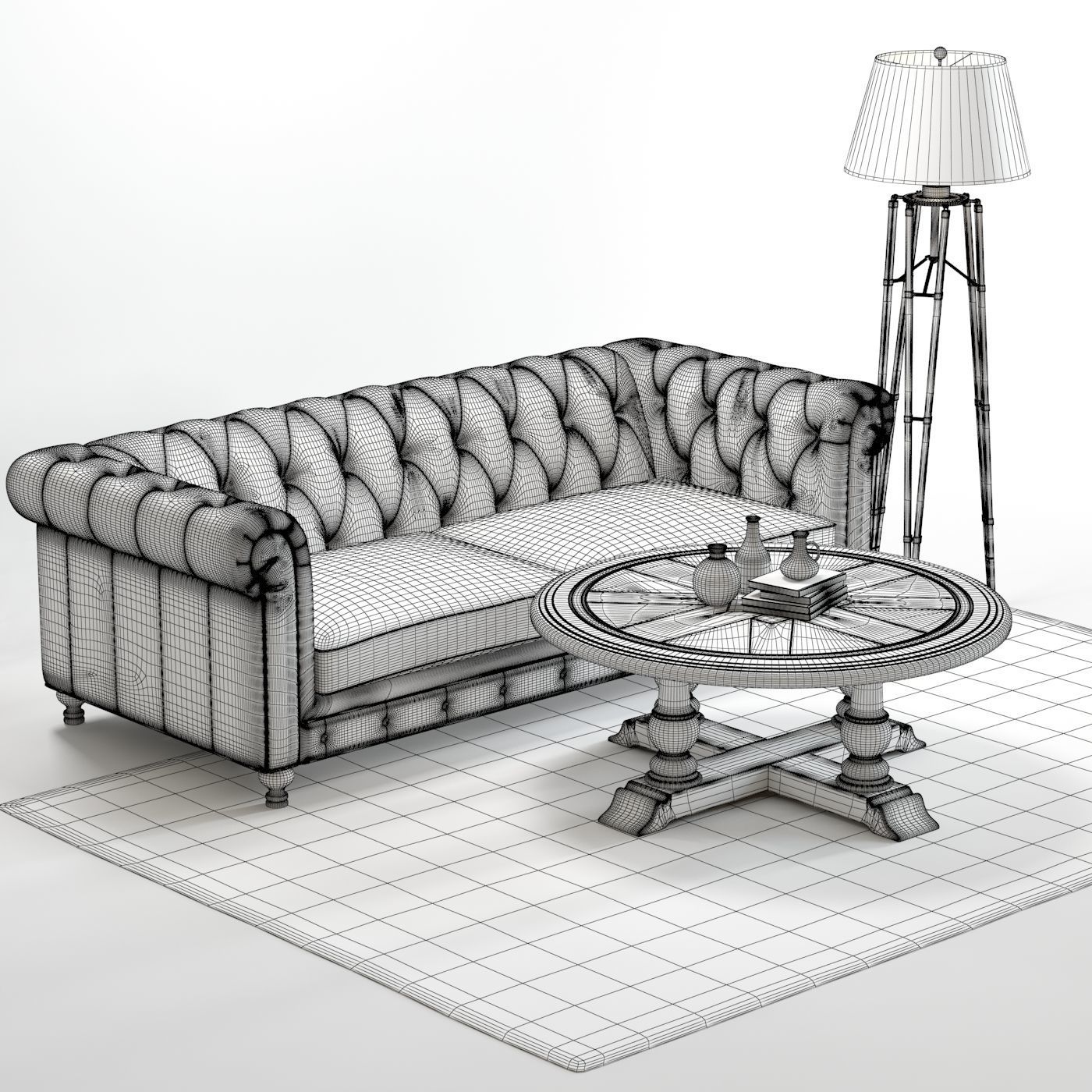 Hooker Furniture - Alexa Sofa and Decor 3D model_6