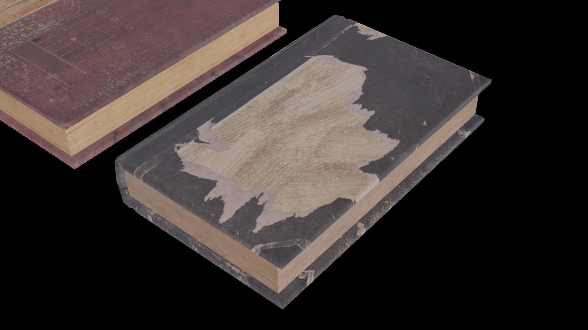 Old Antique Books Low-poly 3D model_19