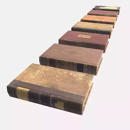 Old Antique Books Low-poly 3D model