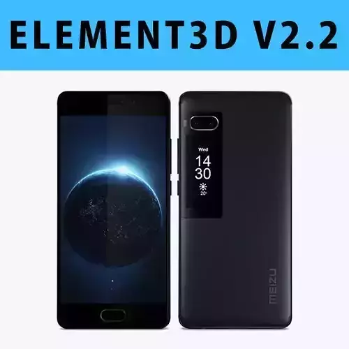E3D - Meizu Pro 7 Black 3D model