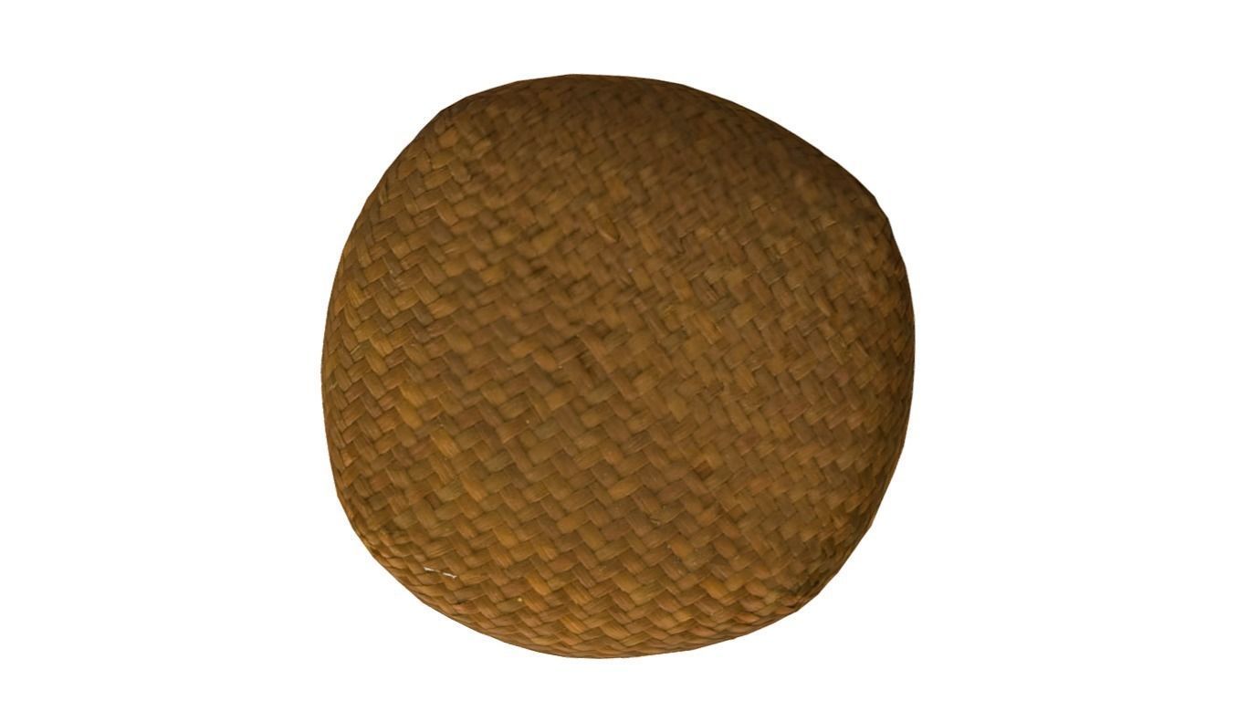 Basket Rattan Low-poly 3D model_15