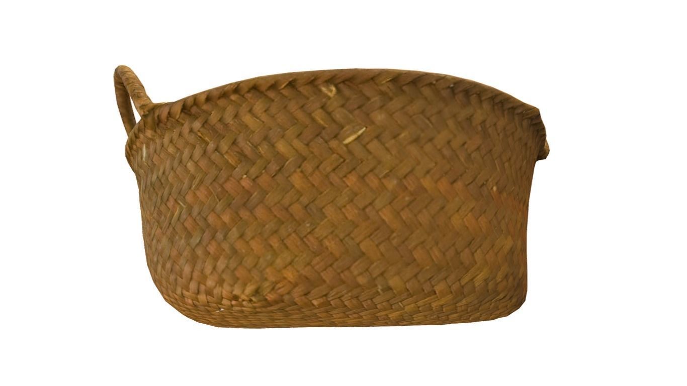 Basket Rattan Low-poly 3D model_13