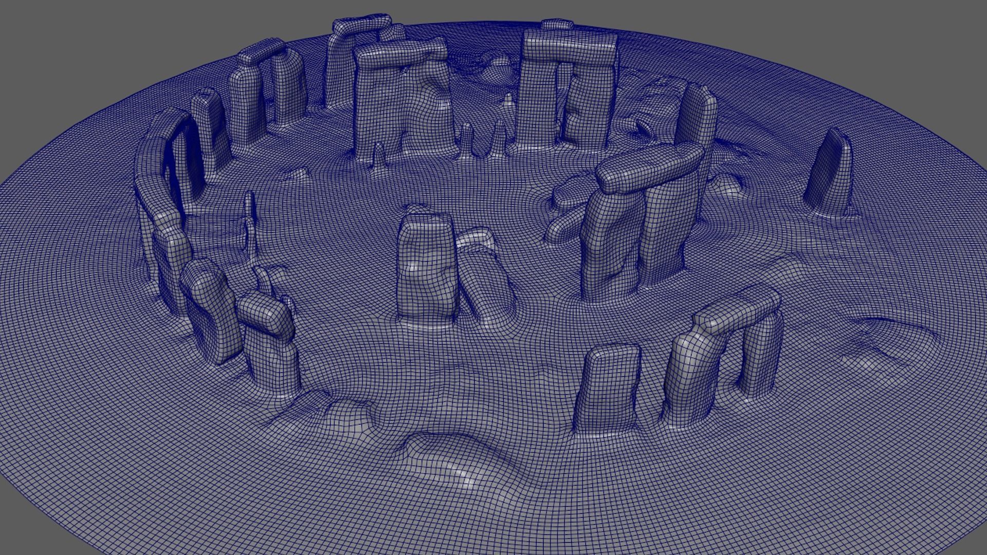 Low Poly PBR Stonehenge Low-poly 3D model_9