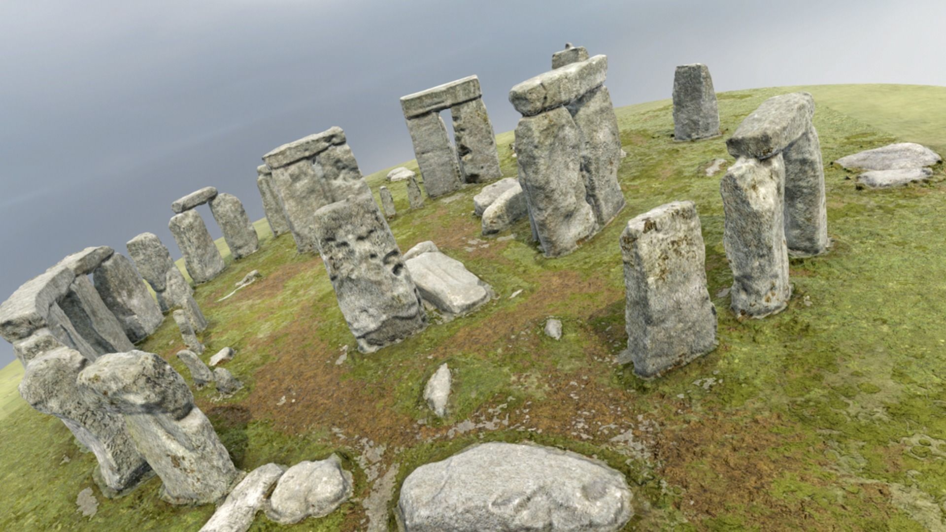 Low Poly PBR Stonehenge Low-poly 3D model_5
