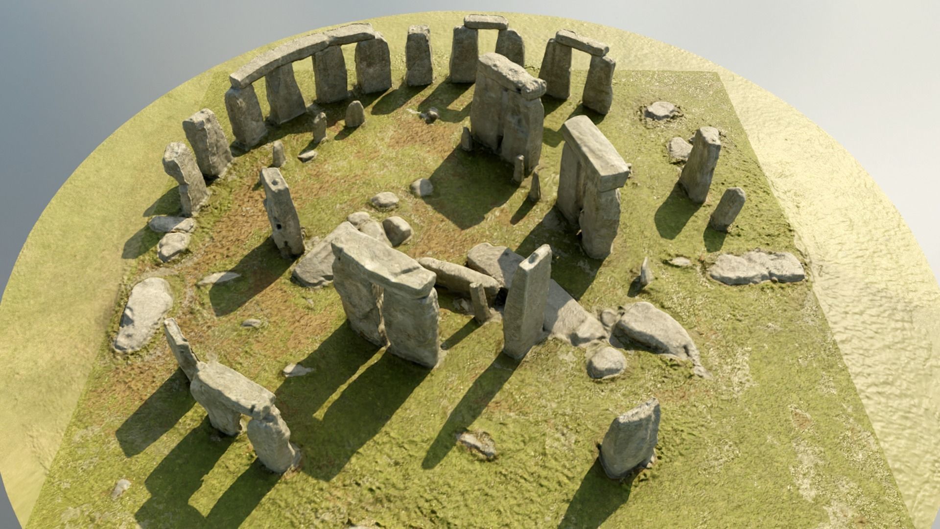 Low Poly PBR Stonehenge Low-poly 3D model_3