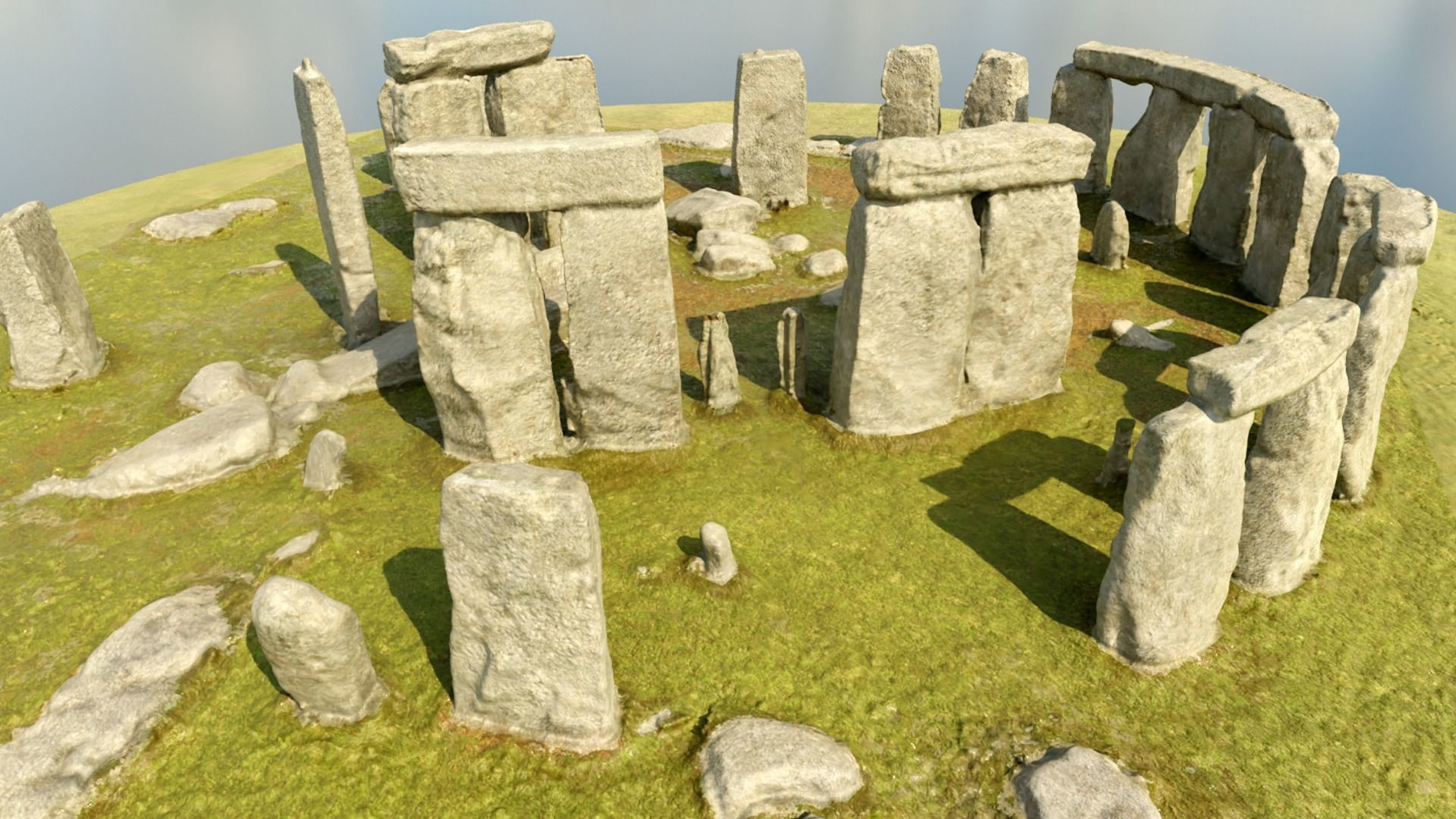 Low Poly PBR Stonehenge Low-poly 3D model_1