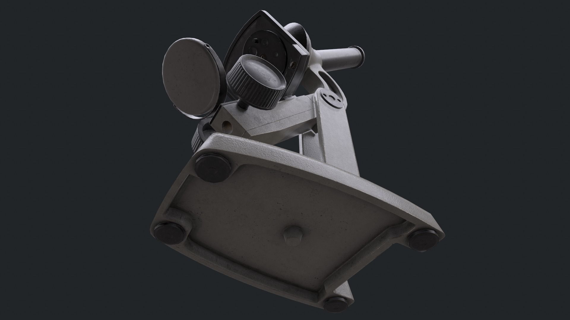 Soviet microscope UM301 Low-poly 3D model_14