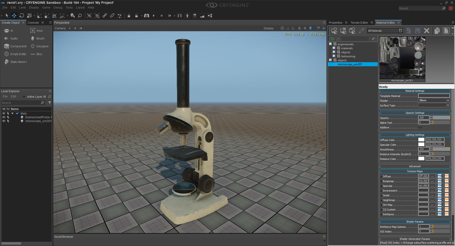 Soviet microscope UM301 Low-poly 3D model_4
