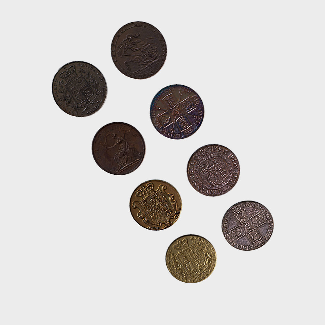 Coins - Money Low-poly 3D model_1