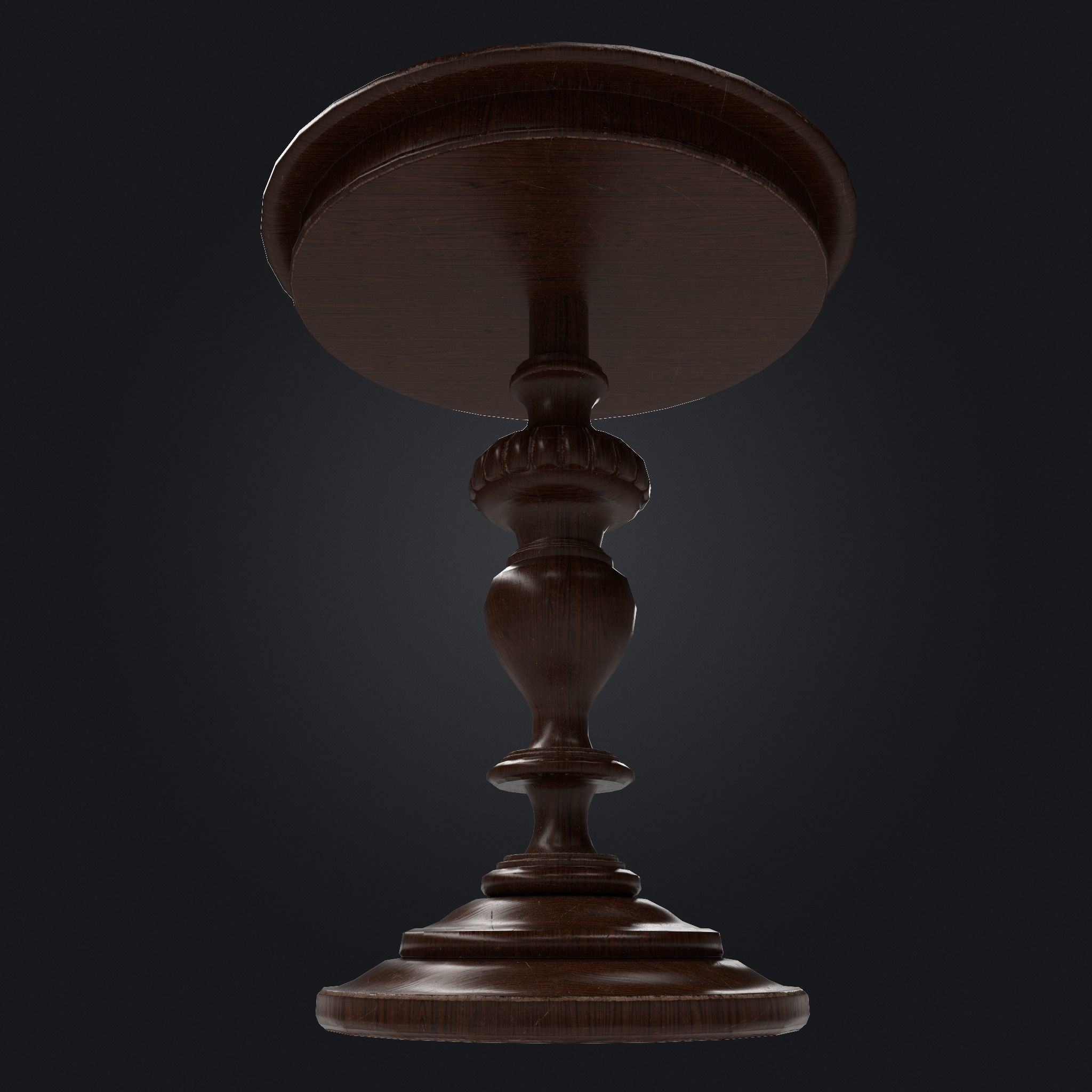 Old Table 001 Low-poly 3D model_2