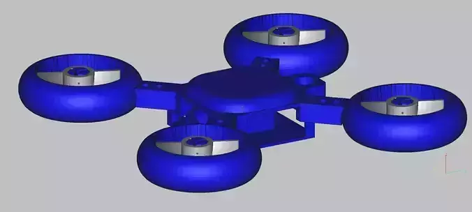 quadcopter keychain 3D print model