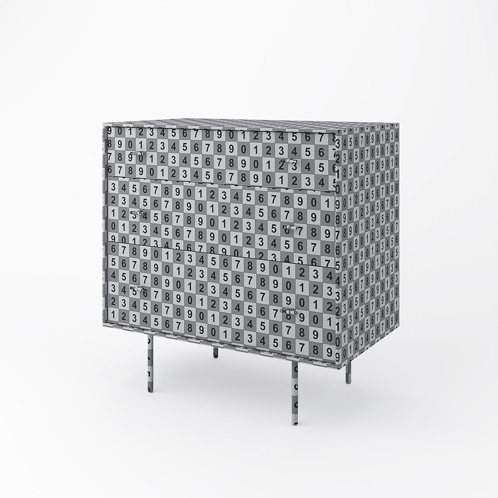 West Elm Modernist Wood Lacquer Dresser Winter Wood 3D model_7