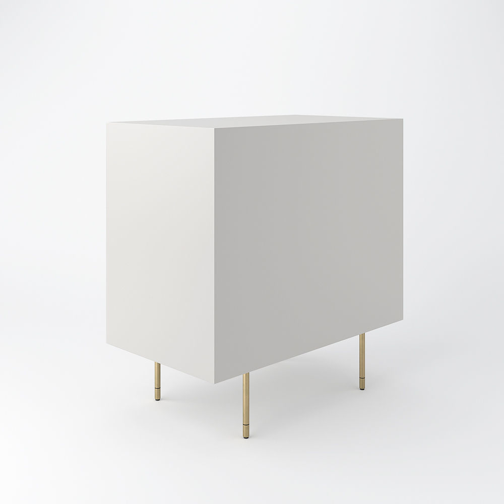 West Elm Modernist Wood Lacquer Dresser Winter Wood 3D model_2