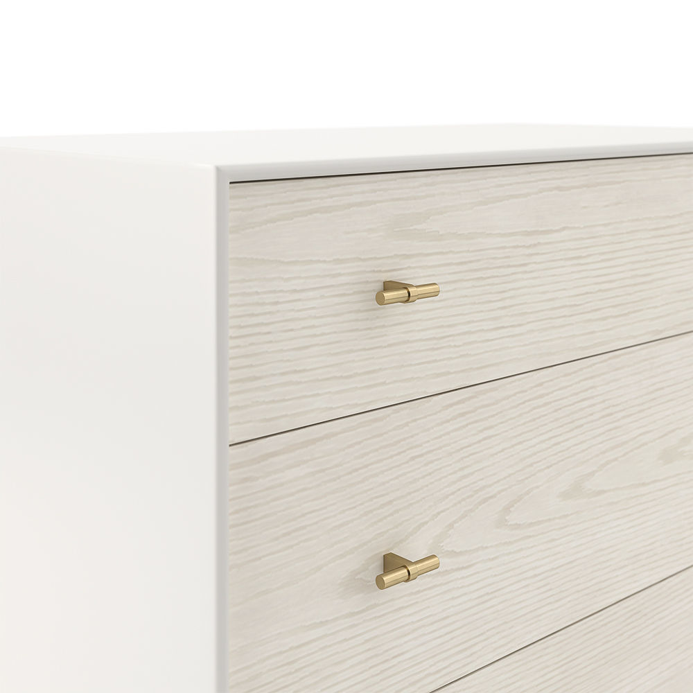 West Elm Modernist Wood Lacquer Dresser Winter Wood 3D model_3