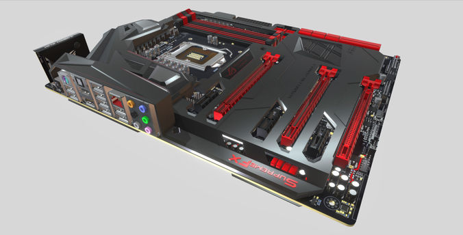 Asus Maximus VII Formula Game Low-poly 3D model