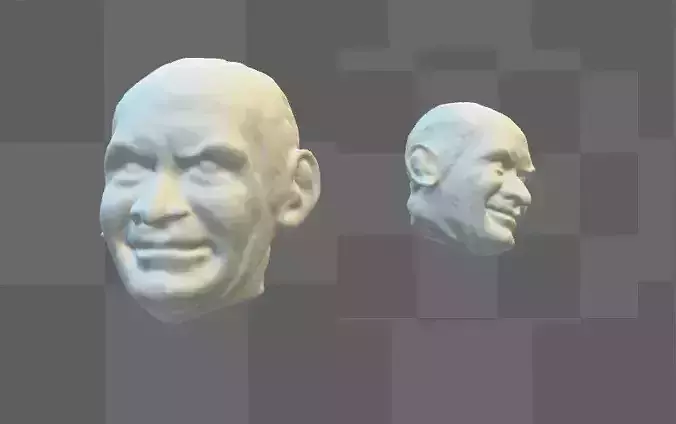 Actor Louis de Funes 3D head 3D print model