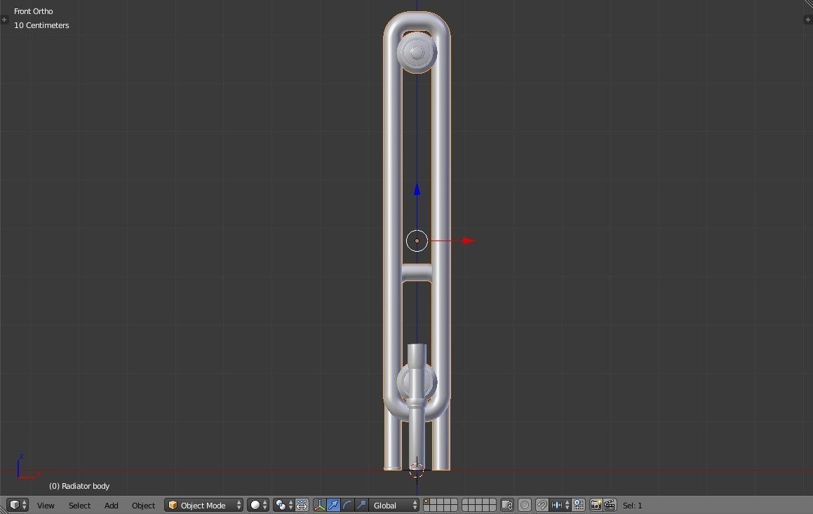 Classic Vintage Radiator Home Appliance Low-poly 3D model_10