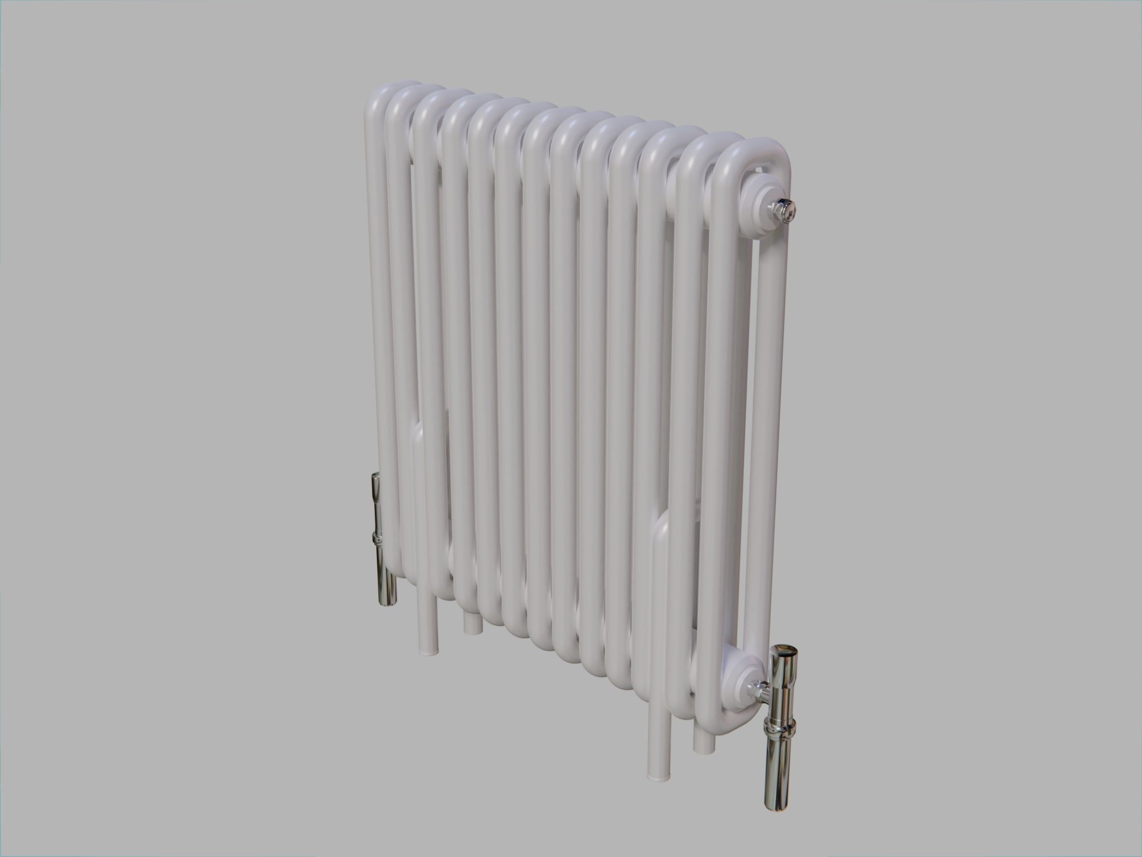 Classic Vintage Radiator Home Appliance Low-poly 3D model_2